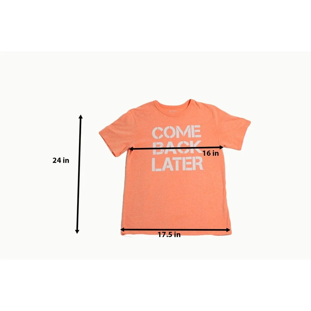 The Childrens Place Big Boys Orange Graphic T-Shirt Short Sleeve Size XL 14‎
